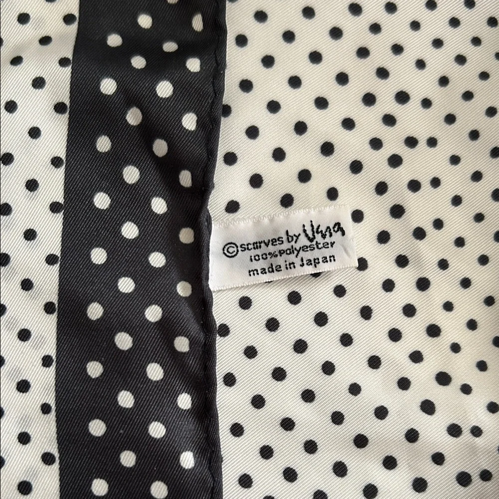 Vera Neuman Black and White Polka Dot Scarf - Picture 2 of 8